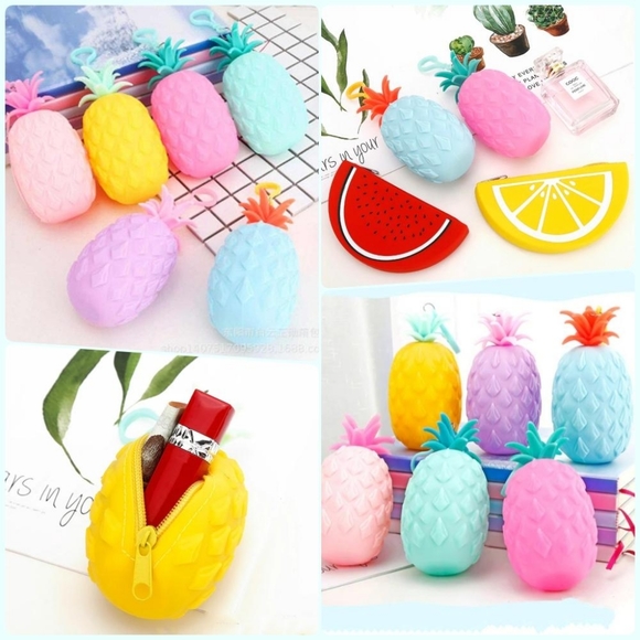 Handbags - Pineapple Silicone Coin bag purse